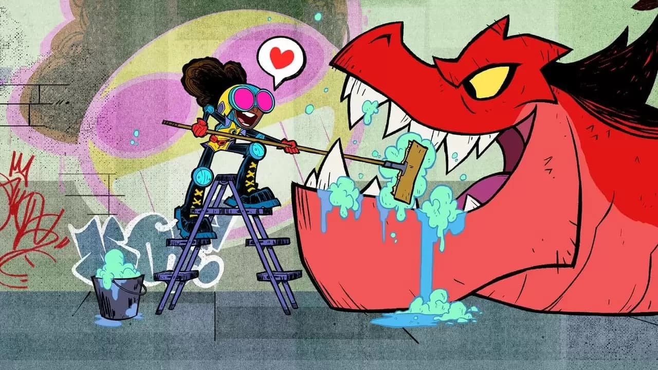 Marvel's Moon Girl and Devil Dinosaur Backdrop