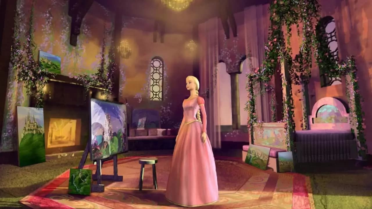 Barbie as Rapunzel Backdrop