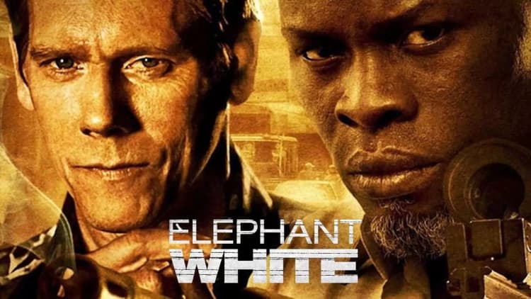 Elephant White Poster