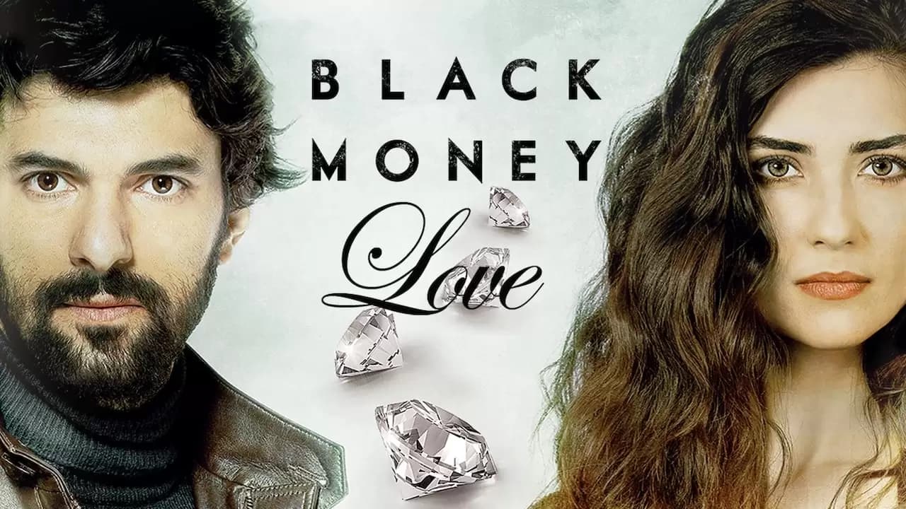 Black Money Love Backdrop
